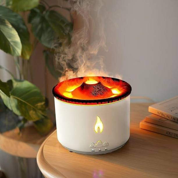 Homely Haven Room Ultrasonic Essential Oil Diffuser with Flame & Volcano Effect Humidifier