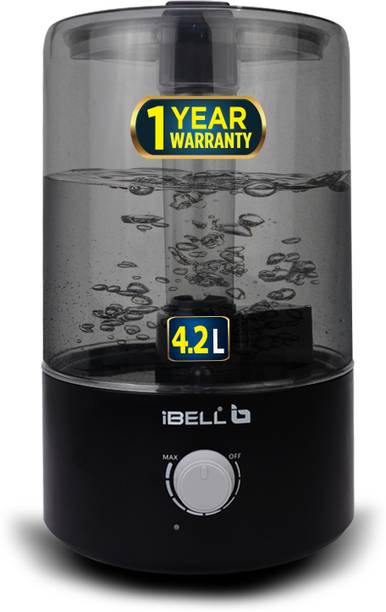 iBELL Room Humidifier HU420M with Cool Mist, 4.2 Litre, Knob Operated, 25W Home & Office Humidifier