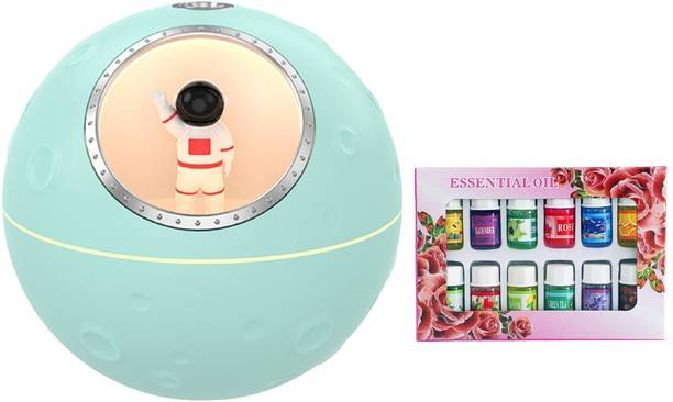Tlismi Room Space Capsule Theme Mist Humidifier with Set of 12 Water-Soluble Essential Oils Humidifier
