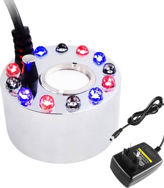 Tlismi Room Ultrasonic Mist Maker with Adapter 12LED color changing Fountain Pond FogMachine Humidifier