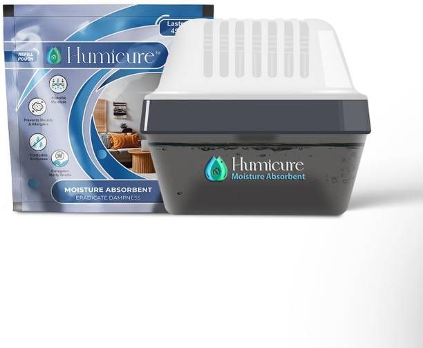 Humicure Room Moisture Absorber Reusable Box with Refill 400g for Wardrobe, Bathroom, Kitchen Humidifier