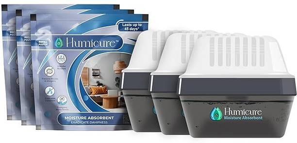 Humicure Room Moisture Absorber Reusable Box with Refill 400g for Bathroom, Kitchen(Pack of 3) Humidifier