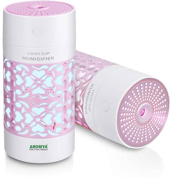 TheAromya Room Lucky Cup Cool Mist Humidifier Oil Diffuser with Led Night Light Pink Humidifier