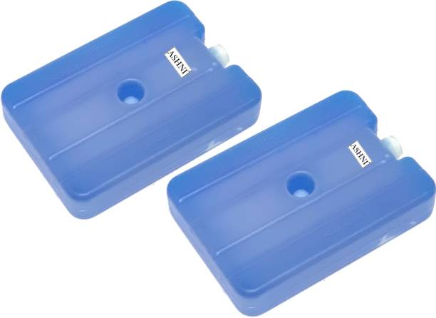 Ashni 0.4 L Plastic Gel Ice Bricks Reusable For Traveling Ice Blocks for Medicine Food And Other Items Pack of 2 Ice Bucket
