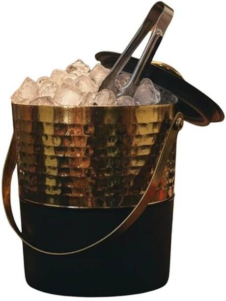 Siya Corporation 1500 L Steel Stainless Steel Insulated Ice Bucket with Lid and Ice Tong Ice Bucket