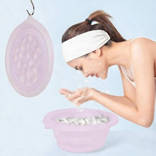 DAXDISH 1 L Silicone Ice Water Face Bowl for Face Cooling Routine Ice Bucket