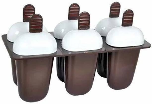 MOOZICO Ice Cream Making,Kulfi Making,House Party, Kids Party,Summer,,PopsicleMould Brown Plastic Ice Cube Tray