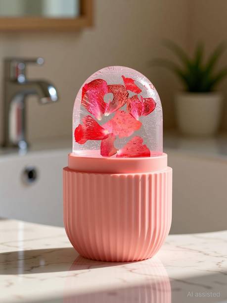 Kahaan enterprise Ice Face Roller Silicone Facial Cube Pink Silicone Ice Cube Tray
