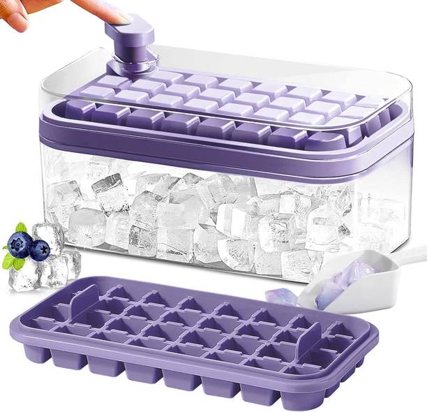 COZYZORO Purple Plastic Ice Cube Tray