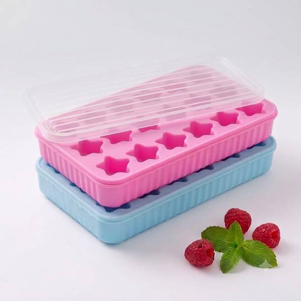 Dreamy Delights 18STAR Cavaties with Pop Up Multicolor Silicone, Plastic Ice Cube Tray