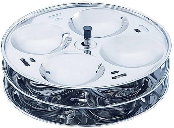 ब्लूएक्स 3 Plates Stainless Steel Heavy Quality Idli Stand,12 Large Size Idli Stand इंडक्शन & स्टैंडर्ड इडली मेकर