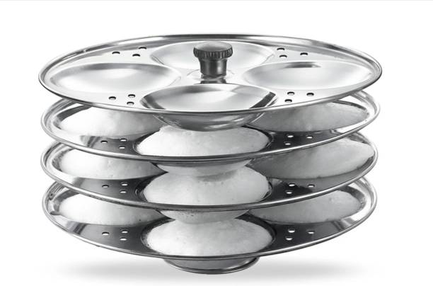 shri balaji bartan Idli maker 4plates stainless steel Standard Idli Maker