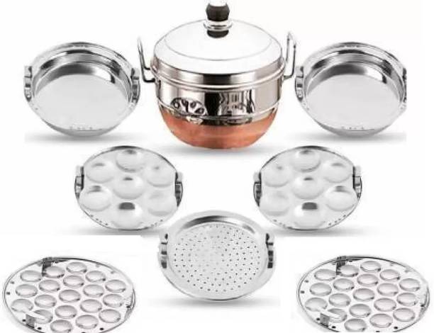 Lyticx Stainless Steel Idli Dhokla Maker Multi Kadai Steamer with Copper Bottom Standard Idli Maker