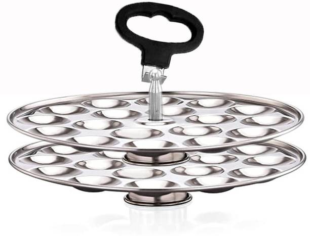 आदिवीर Stainless Steel Mini Idli Plates | Mini idli Maker With Lifter स्टैंडर्ड इडली मेकर