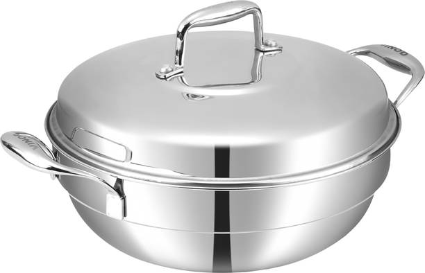VINOD Platunim Multiporpose Kadai 26 cm- 5 Plates ( 4 L ) Induction Idli Maker