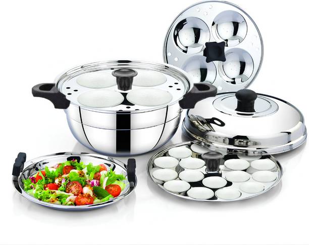 AadiVeer Idli Maker/Idli Cooker Stainless Steel Mini Idli Maker With Steamer Plate Induction & Standard Idli Maker