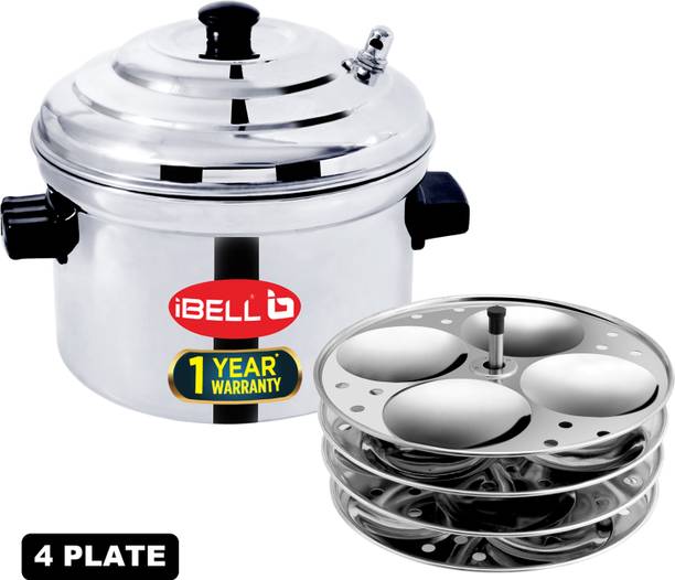 आईबेल 4P16L Stainless Steel 4 Plates Idly Cooker इंडक्शन & स्टैंडर्ड इडली मेकर