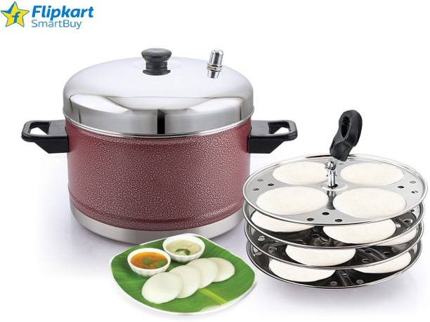 Flipkart SmartBuy Stainless Steel Idli Cooker, Idly Maker Set with 4 Plates, 16 idlies Induction & Standard Idli Maker