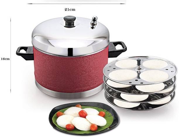 Flipkart SmartBuy Stainless Steel Idli Cooker, Idly Maker Set with 4 Plates, 16 idlies Induction & Standard Idli Maker