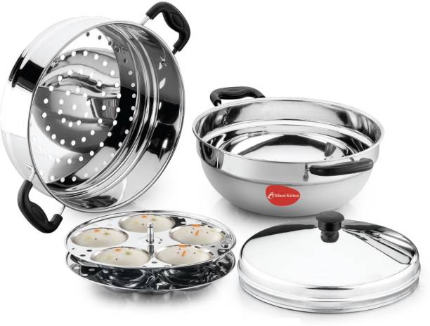 MAHAVIR 10 idli Steamer Mutli Kadhai Induction & Standard Idli Maker