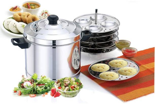 तंगम Stainless Steel Idly Cooker 6 Plates, Silver इंडक्शन & स्टैंडर्ड इडली मेकर