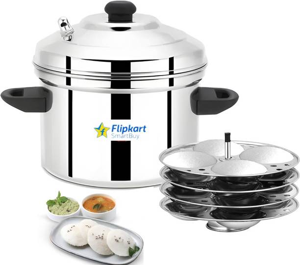 Flipkart SmartBuy Stainless Steel Deluxe Gas & Induction Compatible 4 Plate Idly cooker/Idly Maker Induction & Standard Idli Maker