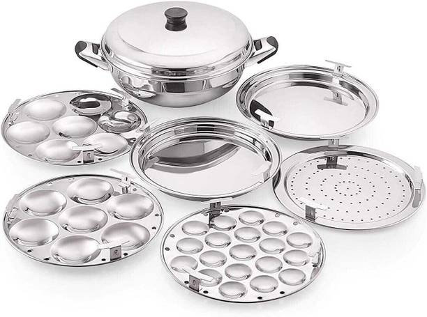 MITHALI Idli Cooker Multi Kadai Steamer 2 Idli|2 Dhokla|1 Patra-1Mini idli Induction & Standard Idli Maker