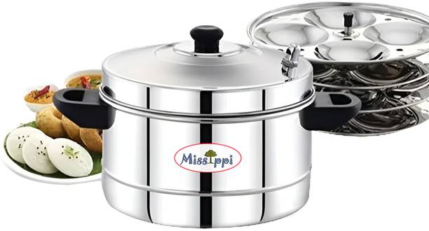 MISSIPPI Stainless Steel 4 plate Idli maker/Idli cooker Induction & Standard Idli Maker