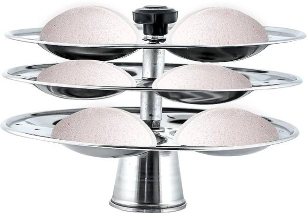ब्लूएक्स 3 Plates Stainless Steel Heavy Quality Idli Stand इंडक्शन & स्टैंडर्ड इडली मेकर