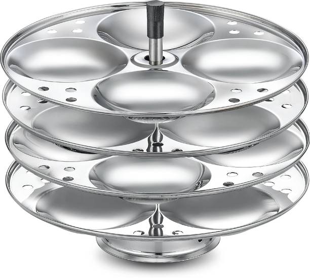 Judge 4SS|Cook 16 Idlis At Once|Convenient| Versatile|4 Stainless Steel Plates Standard Idli Maker