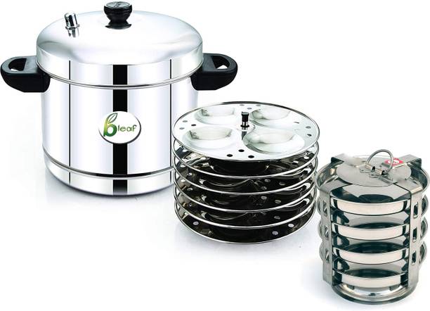 Bleaf Idli Cooker with 6 plate Regular Idlies & 4 Plate Thatte Idlies Induction & Standard Idli Maker