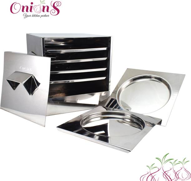 ओनियन्स Cauka/Square/Cubic Idly cooker 4 plates with16 idly- Extra 2 Tatte Idly Plates इंडक्शन & स्टैंडर्ड इडली मेकर
