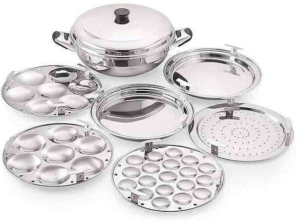 मिथाली Mithali Stainless Steel Idli Maker Standard Idli Maker (6 Plates , 14 Idlis ) स्टैंडर्ड इडली मेकर