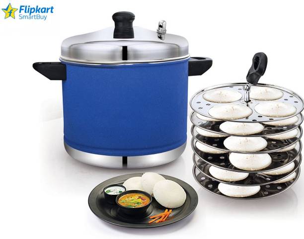 Flipkart SmartBuy Stainless Steel 6 Plates Colored Idly Cooker ,Induction and Gas Stove Compatible Induction & Standard Idli Maker