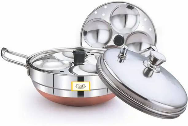 Konava Copper bottam multi kadai 8 idli Induction & Standard Idli Maker