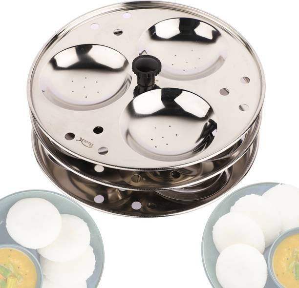 ब्लूएक्स Premium Stainless Steel Idli Stand for 5L Cooker - 3 Plates, इंडक्शन & स्टैंडर्ड इडली मेकर