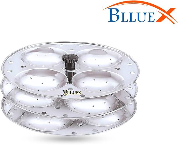 ब्लूएक्स 3 Plates Stainless Steel Heavy Quality Idli maker इंडक्शन & स्टैंडर्ड इडली मेकर
