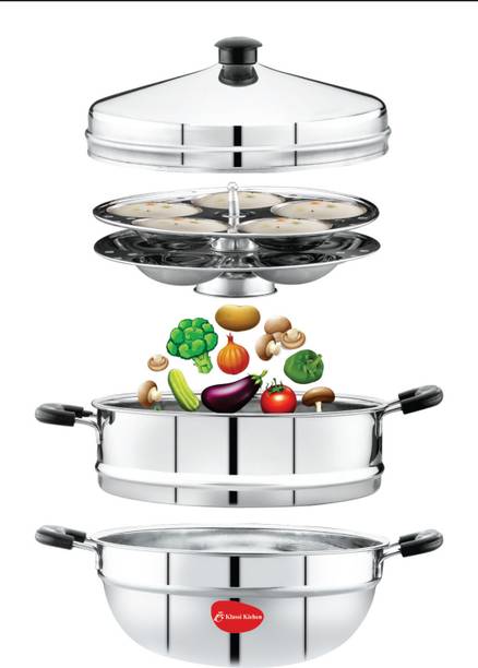 Price History of MAHAVIR 10 idli Steamer Mutli Kadhai Induction Standard Idli Maker