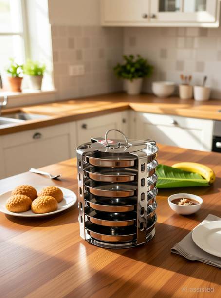 Bleaf Tatte idli stand 6 plates Induction & Standard Idli Maker