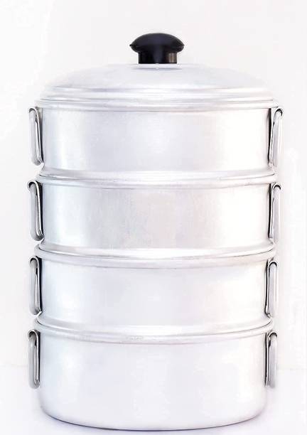 Parik Enterprises Aluminum Momos and Idli Steamer - Silver Aluminium Steamer