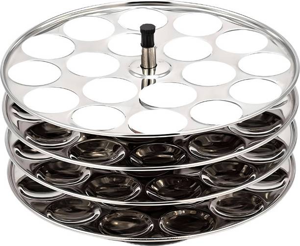 AadiVeer Stainless Steel Idli Plates | Mini Idli Plates | Mini Idlies Maker With Stand Induction & Standard Idli Maker