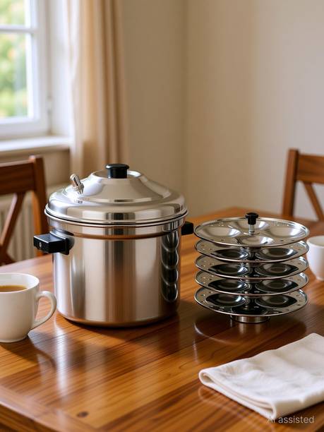 Bleaf Idli Cooker with 6 plate Regular Idlies Induction & Standard Idli Maker