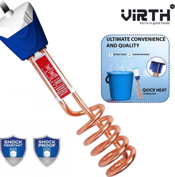 VIRTH Immersion Water Heater for Travel Accessories Shockproof Heater For Home Use 1500 W Shock Proof Immersion Heater Rod