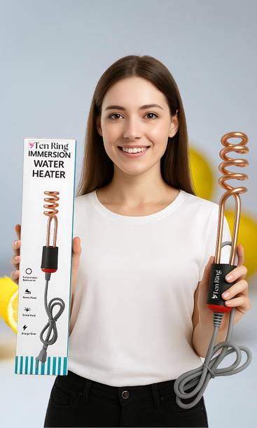 Ten Ring 2000W Portable Water Heater Rod Portable and Safe 2000 W Shock Proof Immersion Heater Rod