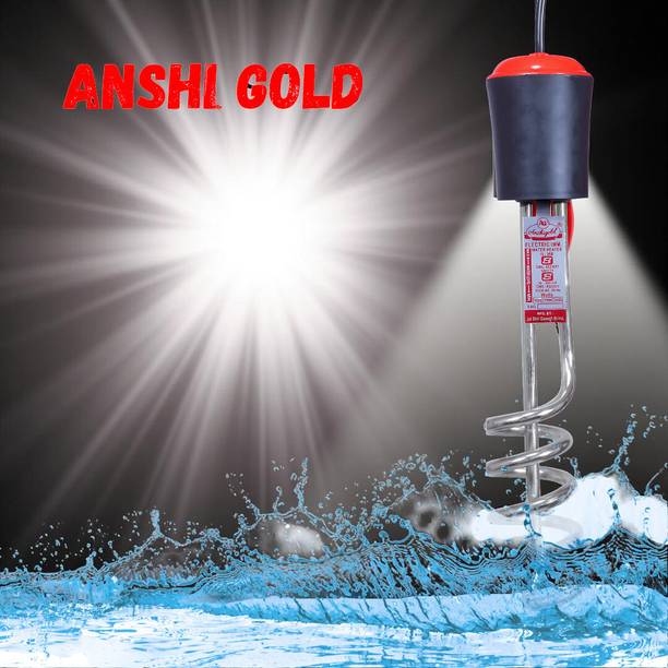 ANSHI GOLD Stainless Steel Nickel plated Water Immersion Heater Rod | Shockproof Rod(Black) 1500 W Shock Proof Immersion Heater Rod