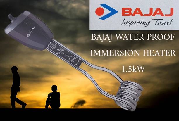 BAJAJ Waterproof [ Longer Life ] Immersion Rod Heater, ABS [ WARRANTY 2 YEARS ] 1500 W Shock Proof Immersion Heater Rod