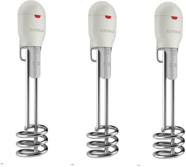 HAVELLS Plastic Zeta| Immersion Heater |Waterproof, Heating Indicator,(Pack of 3) 1000 W Shock Proof Immersion Heater Rod