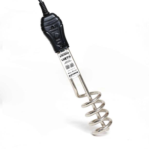 VIRTH Immersion Water Heater Rod heating element, Shock proof handle Hook to hang rod 1500 W Shock Proof Immersion Heater Rod