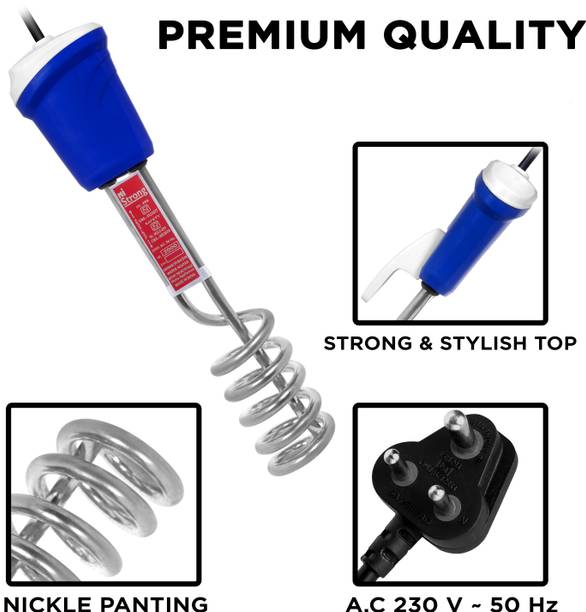 MI STRONG ISI MARK Shock-proof & water proof MSCB - Brass 2000 W Shock Proof Immersion Heater Rod