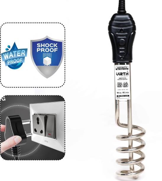 VIRTH Heat Up Your Water Fast Waterproof Shock Proof Electric Immersion Rod 1500 W Shock Proof Immersion Heater Rod